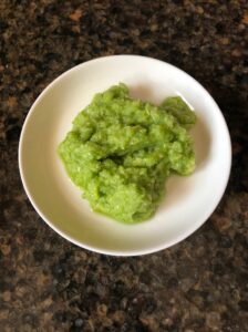 blended green chilies and garlic.