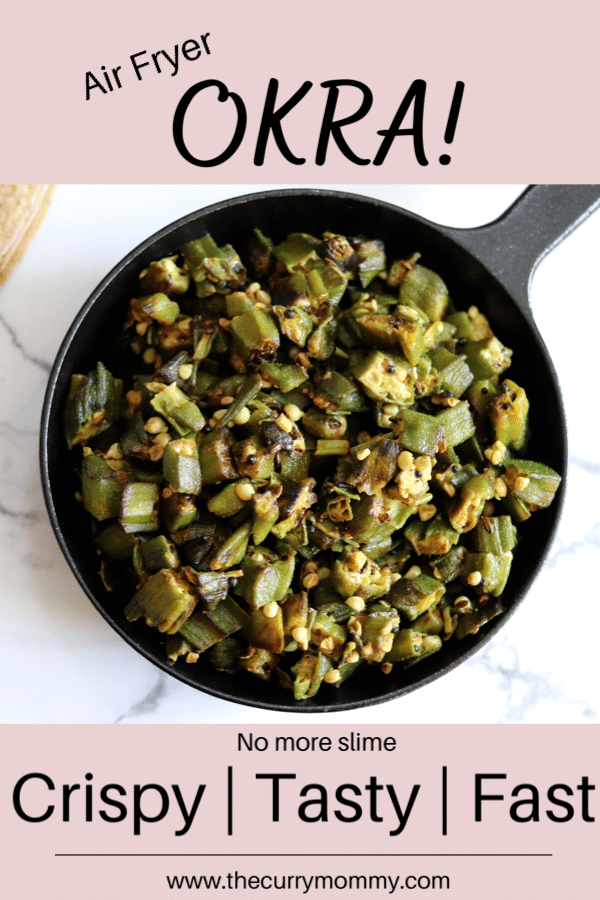 THE BEST Okra recipe with no slime cooked in an air fryer and pan fried.