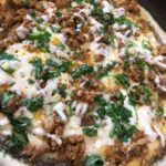 Chicken Kheema Kheemo Dosa with meat minced ground chicken topped on a crispy dosa homemade dosa batter healthy clean ingredients keto indian food easy tasty curry recipe