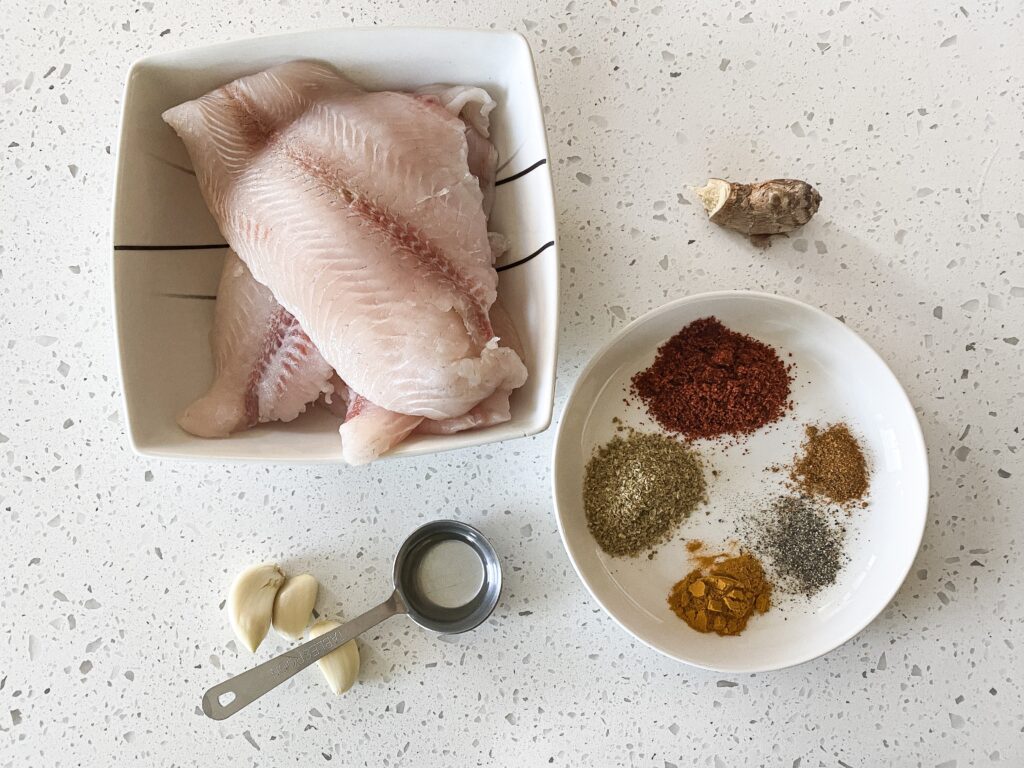 ingredients for fish masala