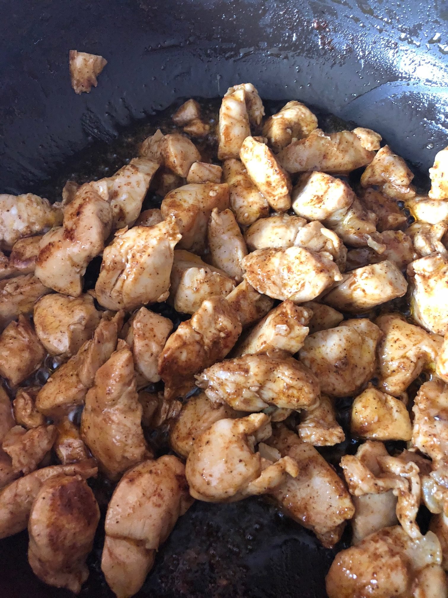 chicken with spices for indian makhani