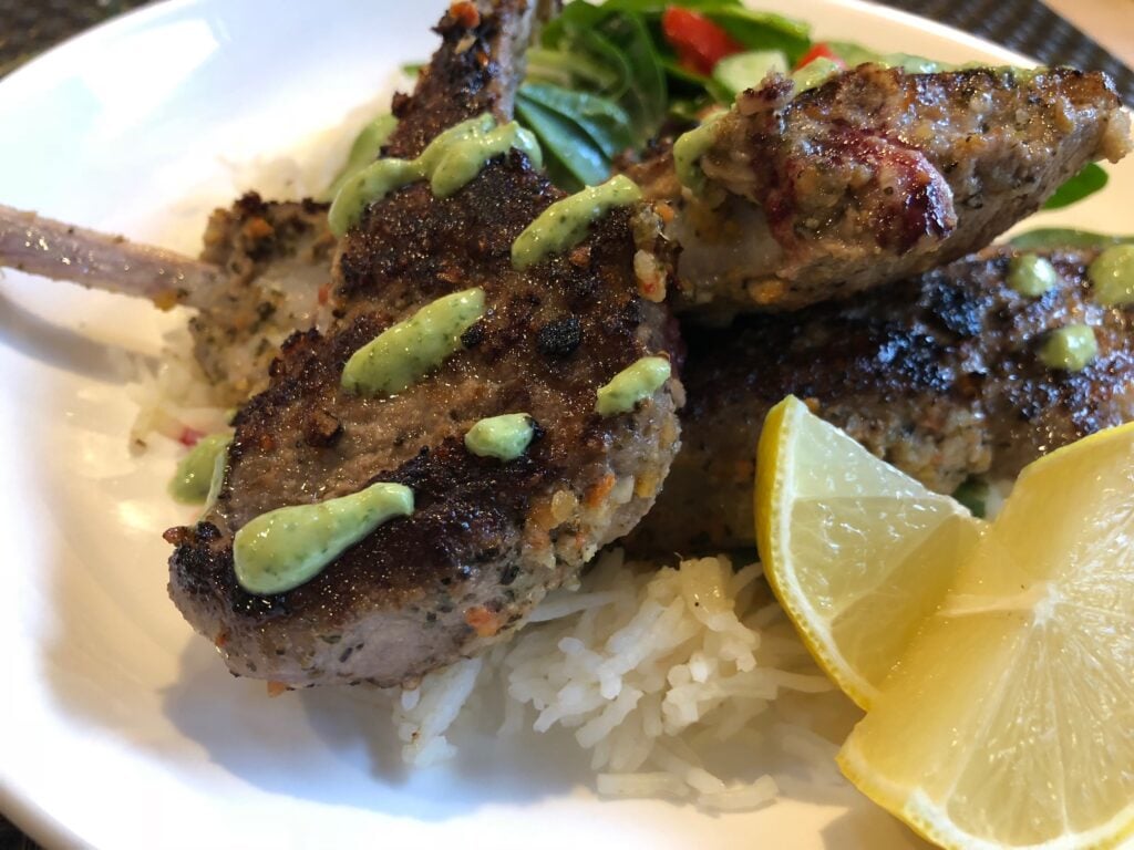 lamb chops with easy vegan chicken wing dipping sauce jalapeno cilantro sauce