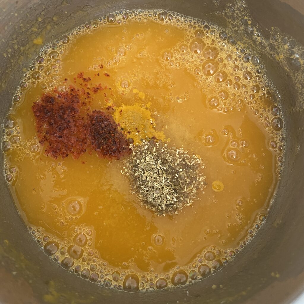 spices added to keto indian recipe