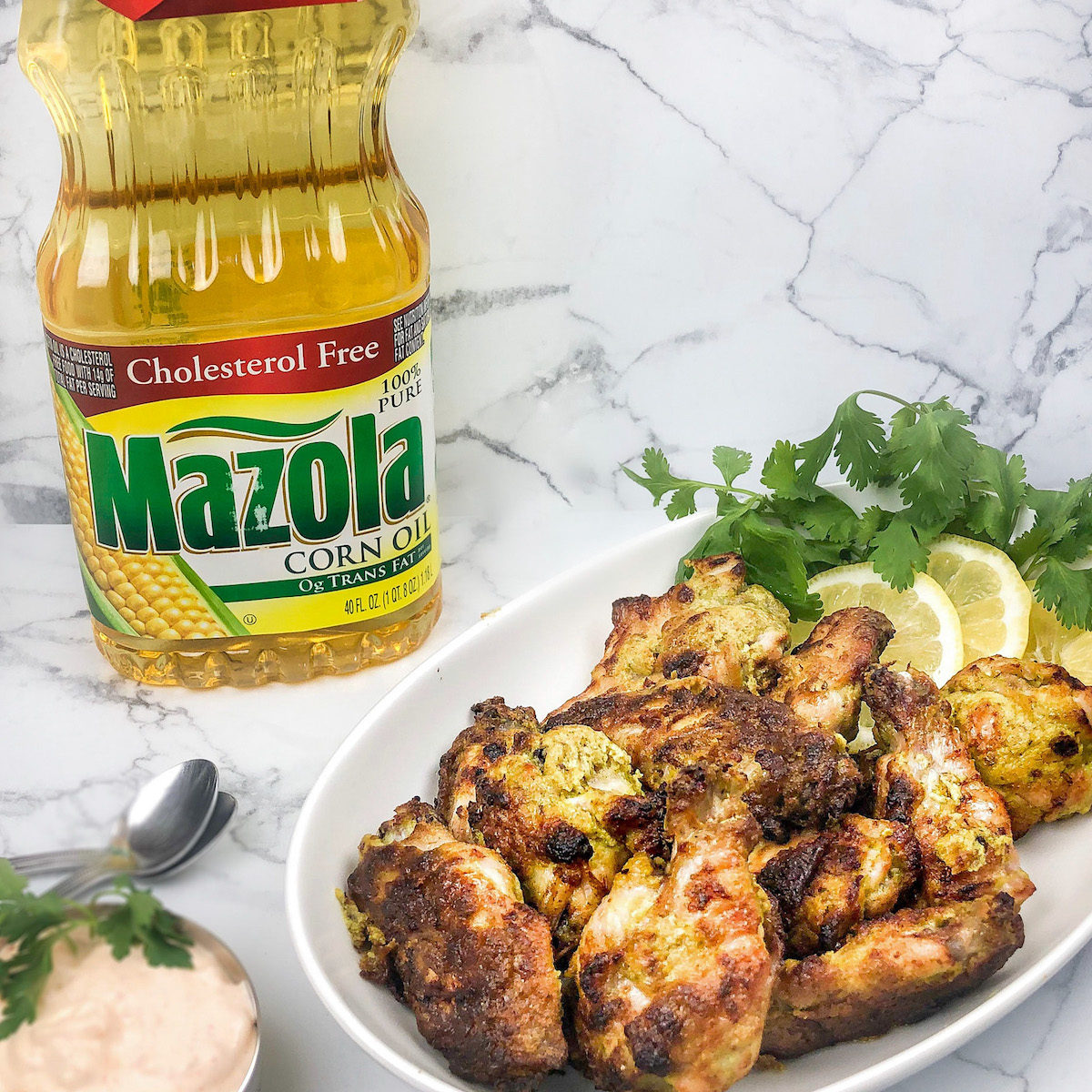 grilled chicken wings with mazola oil
