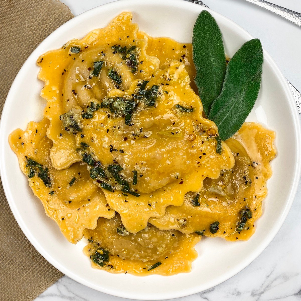 Easy Pasta Sauce for Butternut Squash Ravioli - The Curry Mommy